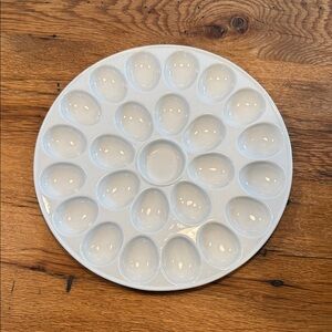 Easter! 
Williams Sonoma Classic White Egg Platter